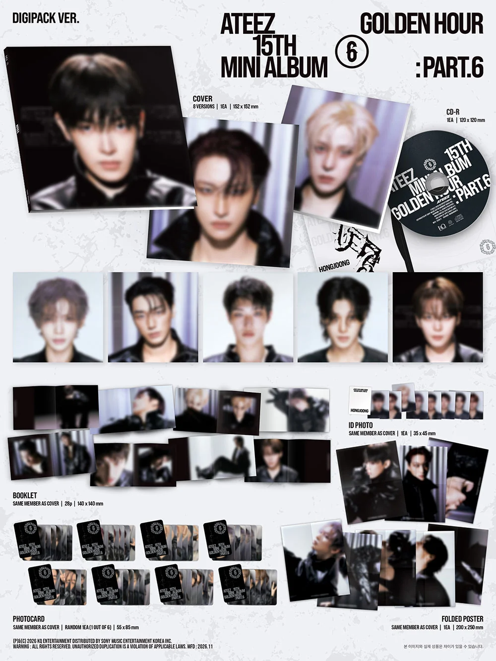 ATEEZ – 15th Mini Album [GOLDEN HOUR : Part.6] (DIGIPACK VER.)