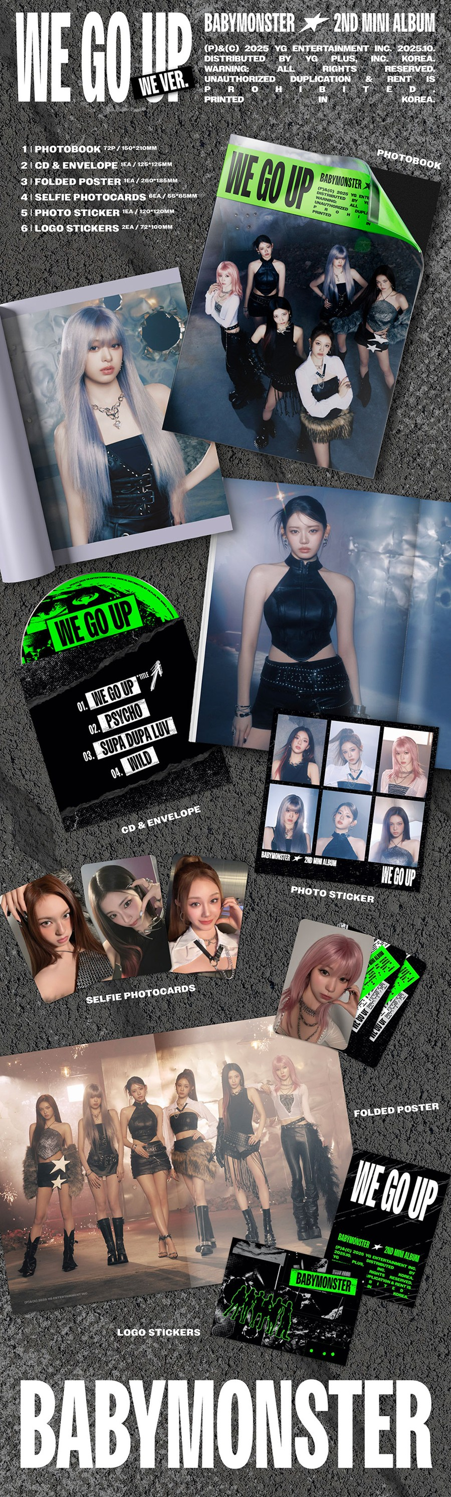 BABYMONSTER – 2nd MINI ALBUM [WE GO UP] (WE Ver.)