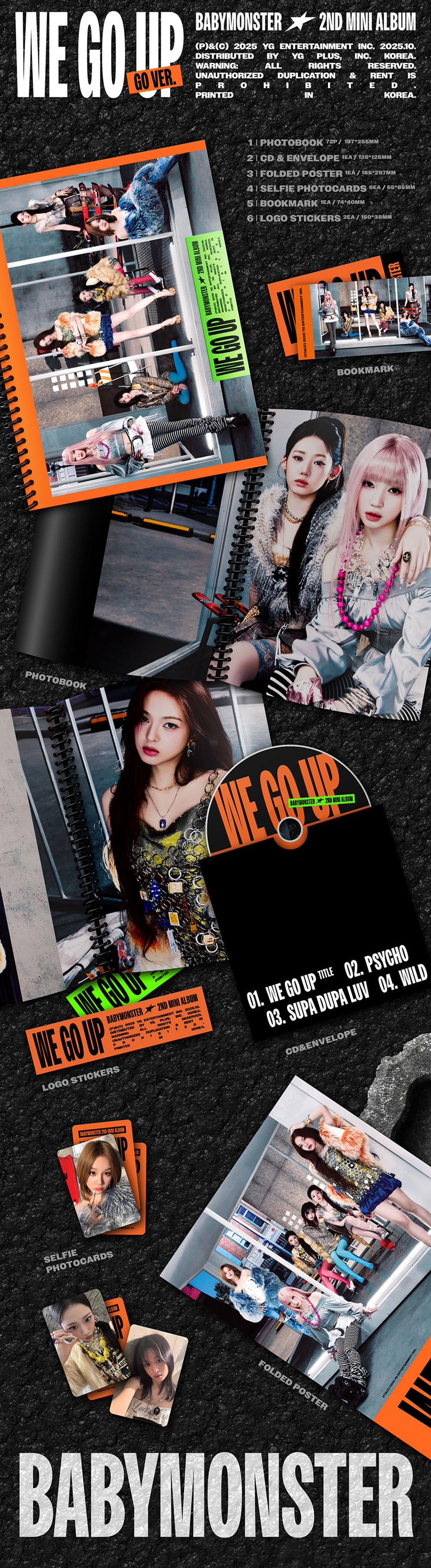 BABYMONSTER – 2nd MINI ALBUM [WE GO UP] (GO Ver.)
