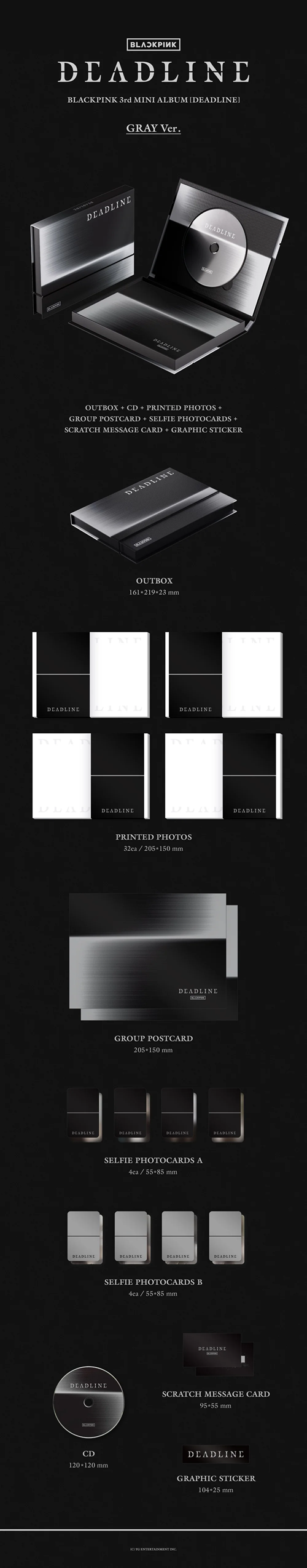 BLACKPINK – 3rd MINI ALBUM [DEADLINE] (GRAY Ver.)